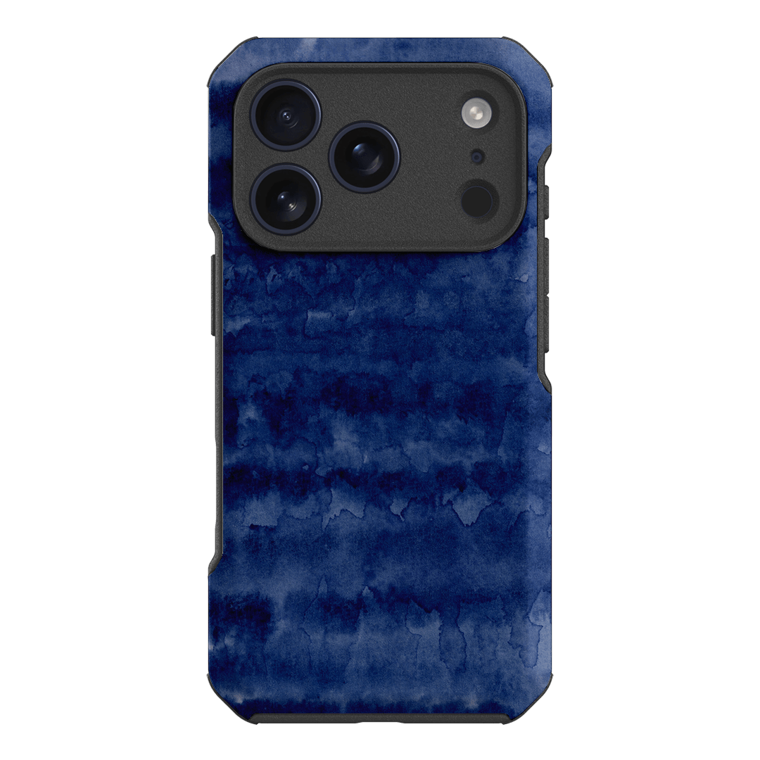 Watercolour Stripes Navy Printed Phone Cases iPhone 17 Pro / Toughie by The Dairy - The Dairy