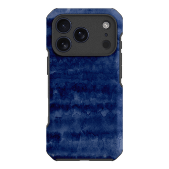 Watercolour Stripes Navy Printed Phone Cases iPhone 17 Pro / Toughie by The Dairy - The Dairy