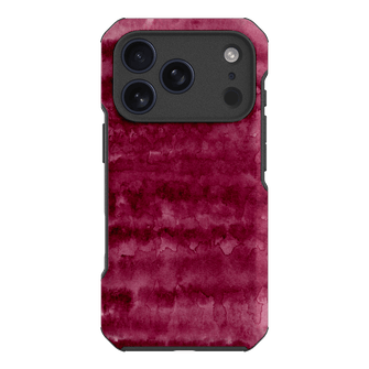 Watercolour Stripes Burgundy Printed Phone Cases iPhone 17 Pro / Toughie by The Dairy - The Dairy