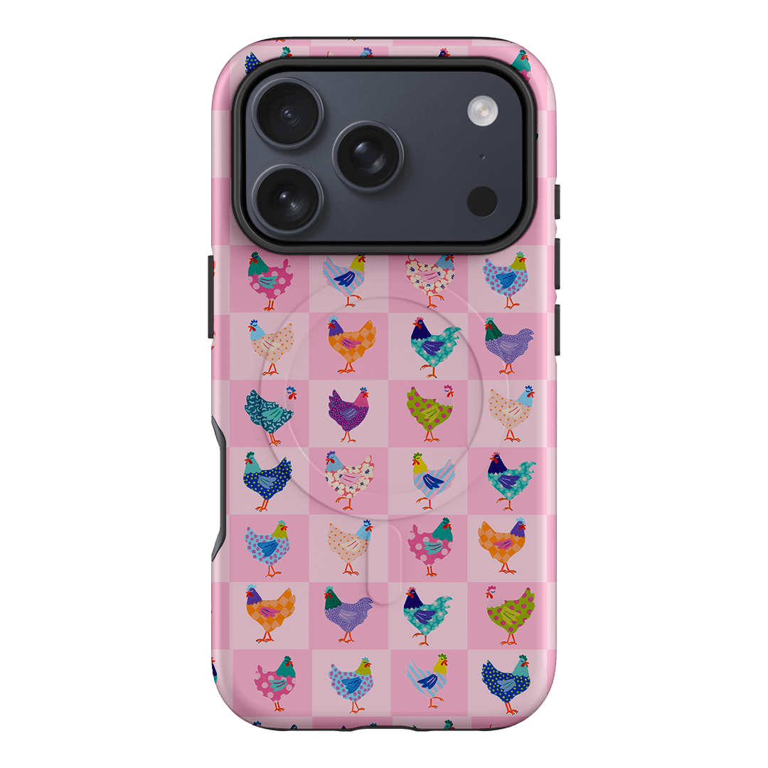 Checkered Chickens Printed Phone Cases iPhone 17 Pro / Armoured MagSafe by Kayla Henley - The Dairy