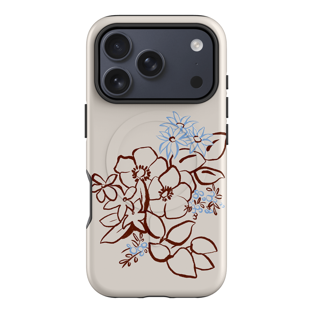 Cream Posy Printed Phone Cases iPhone 17 Pro / Armoured MagSafe by Typoflora - The Dairy