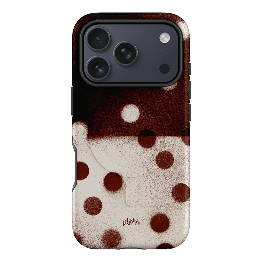 Espresso Polka Dot Printed Phone Cases iPhone 17 Pro / Armoured MagSafe by Jasmine Dowling - The Dairy