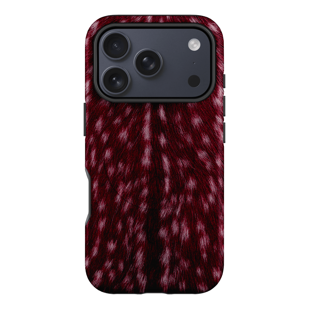 Fawn Burgundy Printed Phone Cases iPhone 17 Pro / Armoured MagSafe by The Dairy - The Dairy