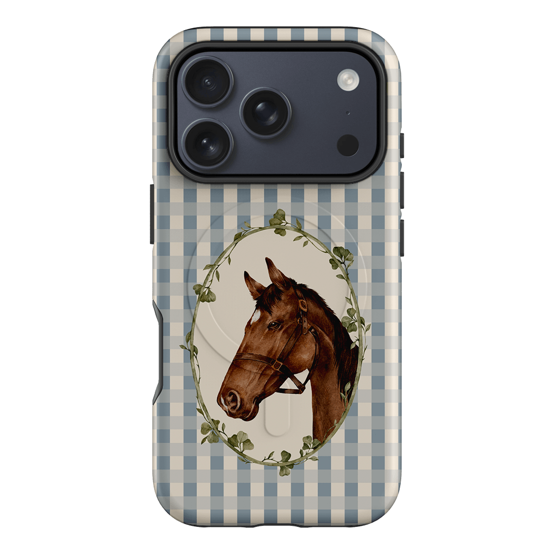 Gingham Horse Printed Phone Cases iPhone 17 Pro / Armoured MagSafe by Kasiags Art - The Dairy