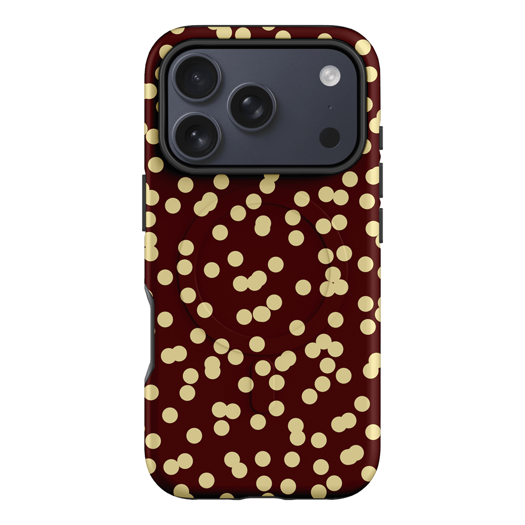 Mini Confetti Burgundy Butter Printed Phone Cases iPhone 17 Pro / Armoured MagSafe by Veronica Tucker - The Dairy