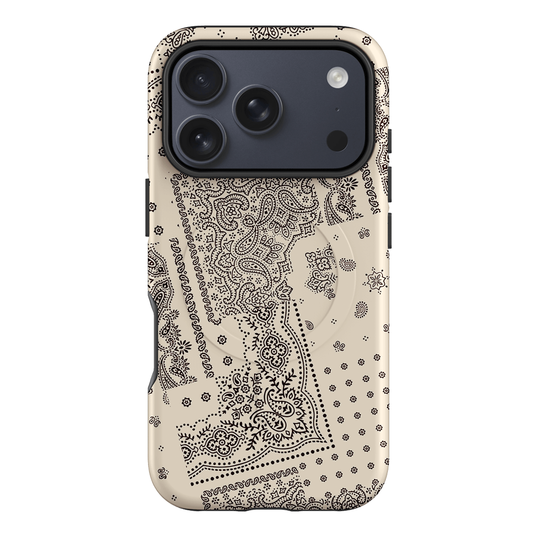Paisley Ecru Printed Phone Cases iPhone 17 Pro / Armoured MagSafe by The Dairy - The Dairy