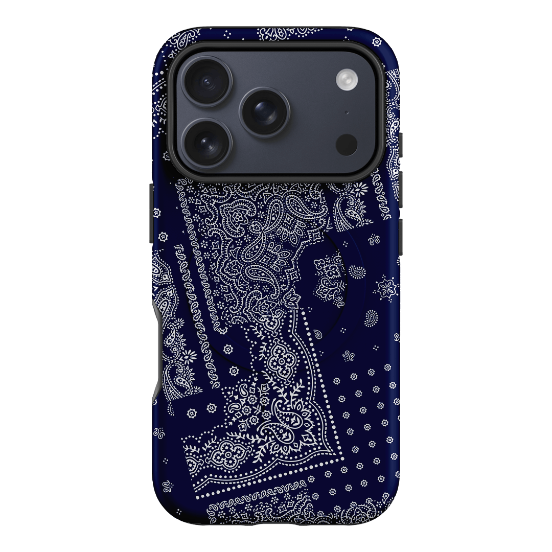 Paisley Indigo Printed Phone Cases iPhone 17 Pro / Armoured MagSafe by The Dairy - The Dairy