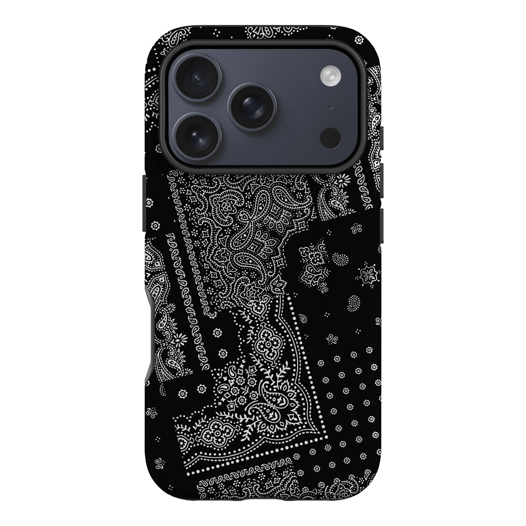 Paisley Noir Printed Phone Cases iPhone 17 Pro / Armoured MagSafe by The Dairy - The Dairy