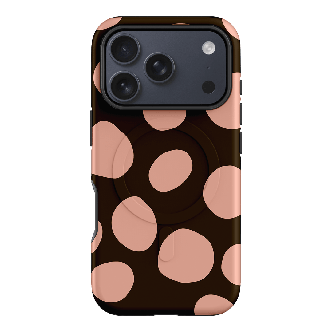 Pebbles Chocolate Pink Printed Phone Cases iPhone 17 Pro / Armoured MagSafe by Veronica Tucker - The Dairy