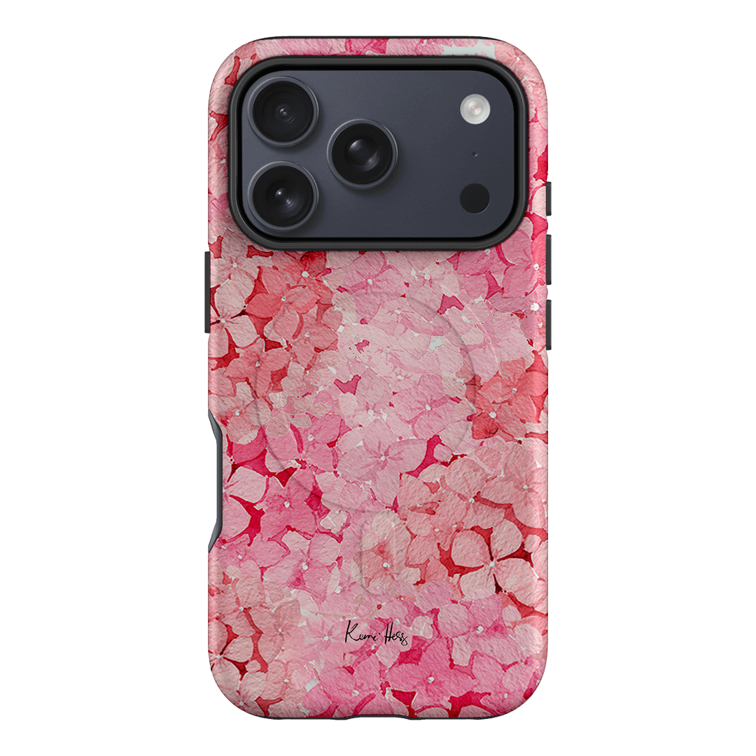 Hydrangea Pink Printed Phone Cases iPhone 17 Pro / Armoured MagSafe by Kerrie Hess - The Dairy