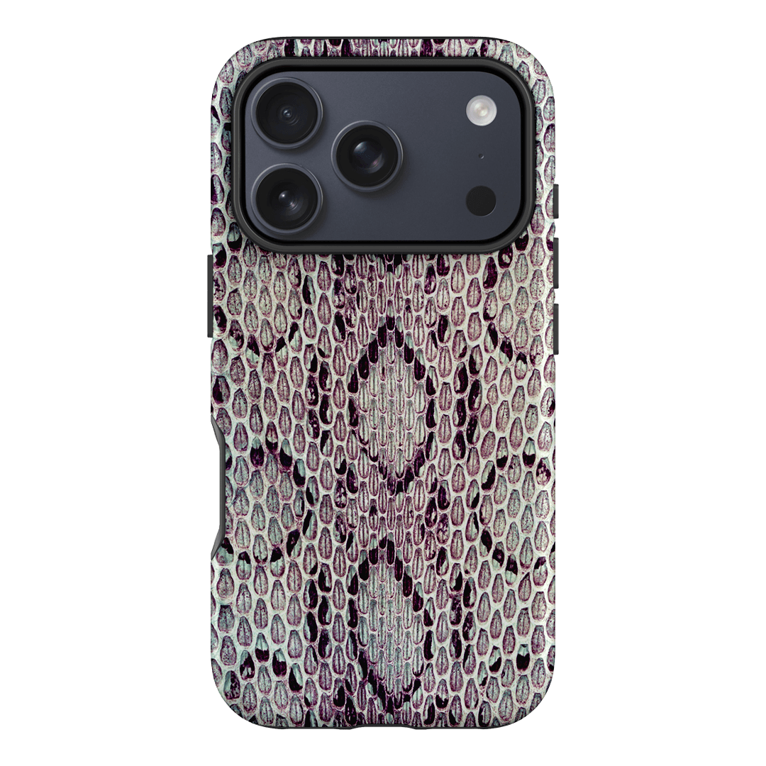 Plum Python Printed Phone Cases iPhone 17 Pro / Armoured MagSafe by The Dairy - The Dairy