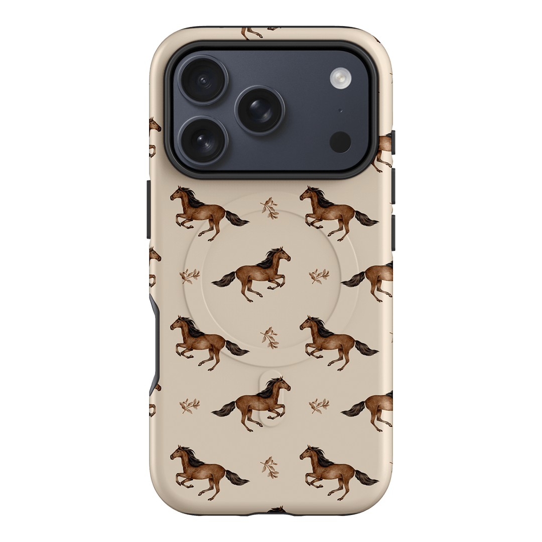 Running Horse Printed Phone Cases iPhone 17 Pro / Armoured MagSafe by Kasiags Art - The Dairy