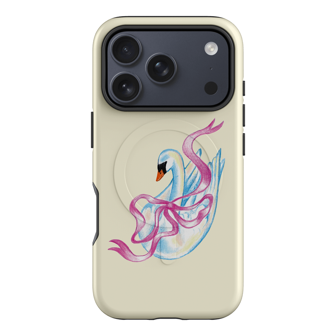 Satin Swan Printed Phone Cases iPhone 17 Pro / Armoured MagSafe by Femke Studio - The Dairy