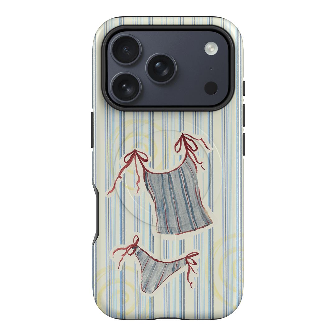 Stripe Tankini Printed Phone Cases iPhone 17 Pro / Armoured MagSafe by Kayla Carr - The Dairy