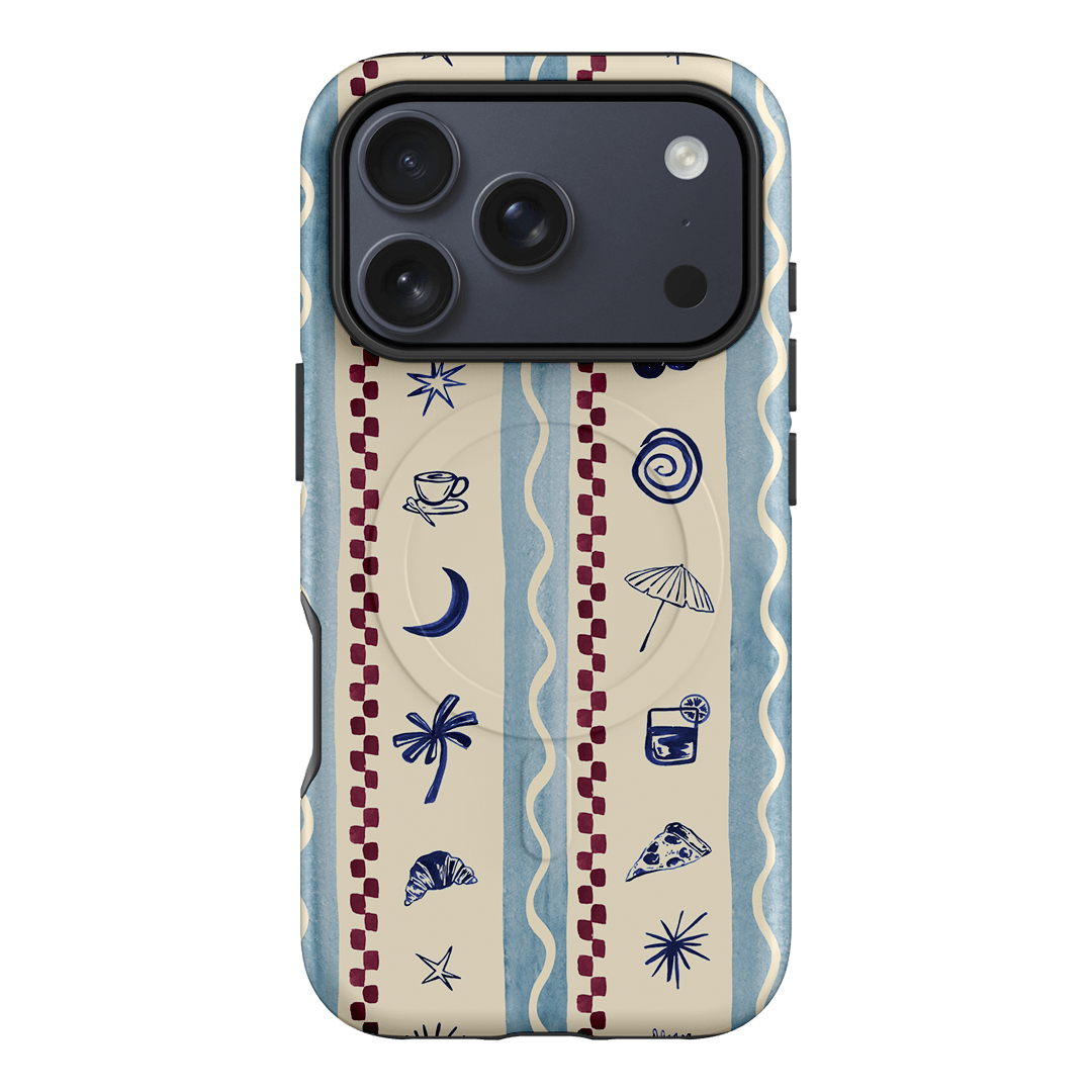 Summer Snacks Blue Printed Phone Cases iPhone 17 Pro / Armoured MagSafe by Charlie Taylor - The Dairy