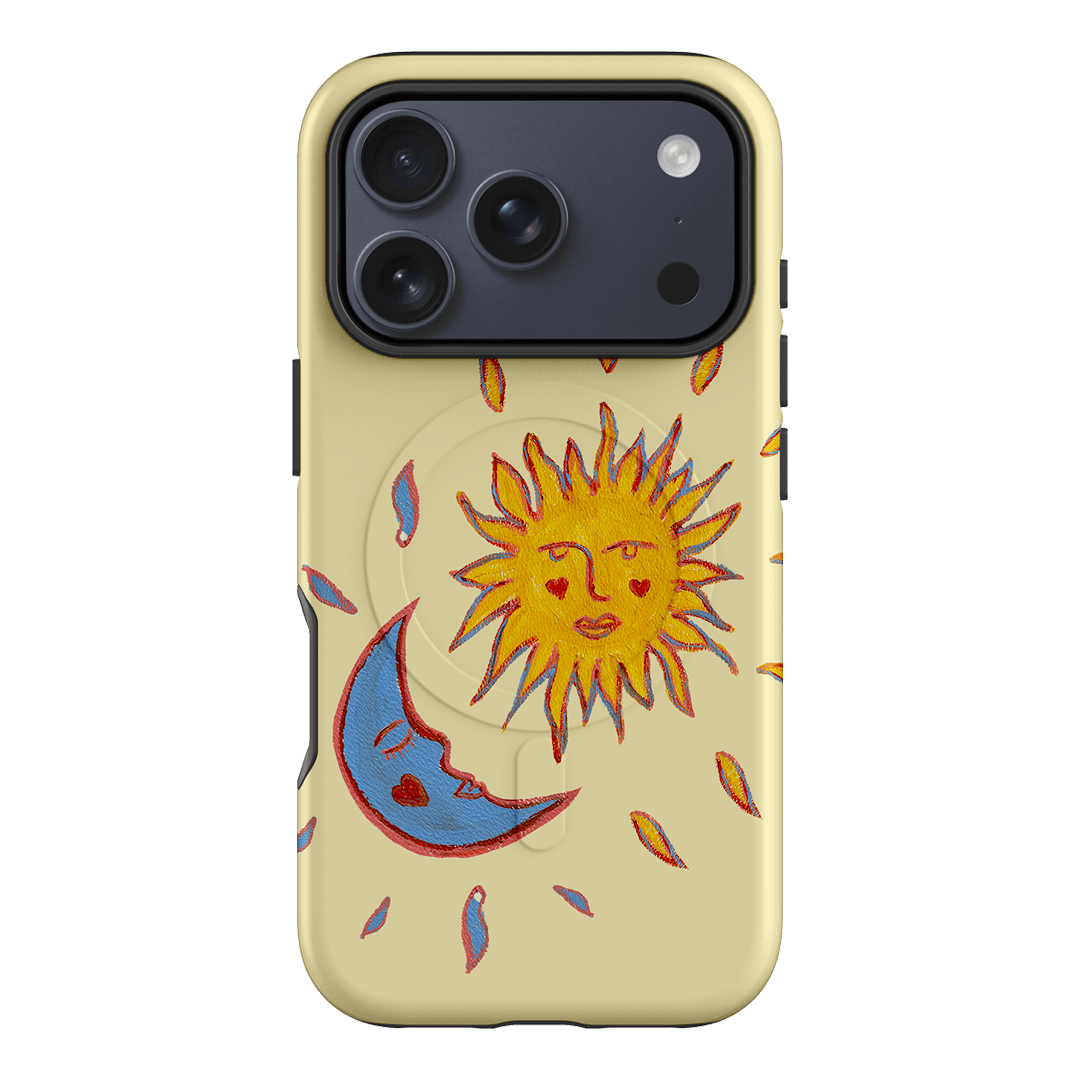 Sun & Moon Yellow Printed Phone Cases iPhone 17 Pro / Armoured MagSafe by BG. Studio - The Dairy