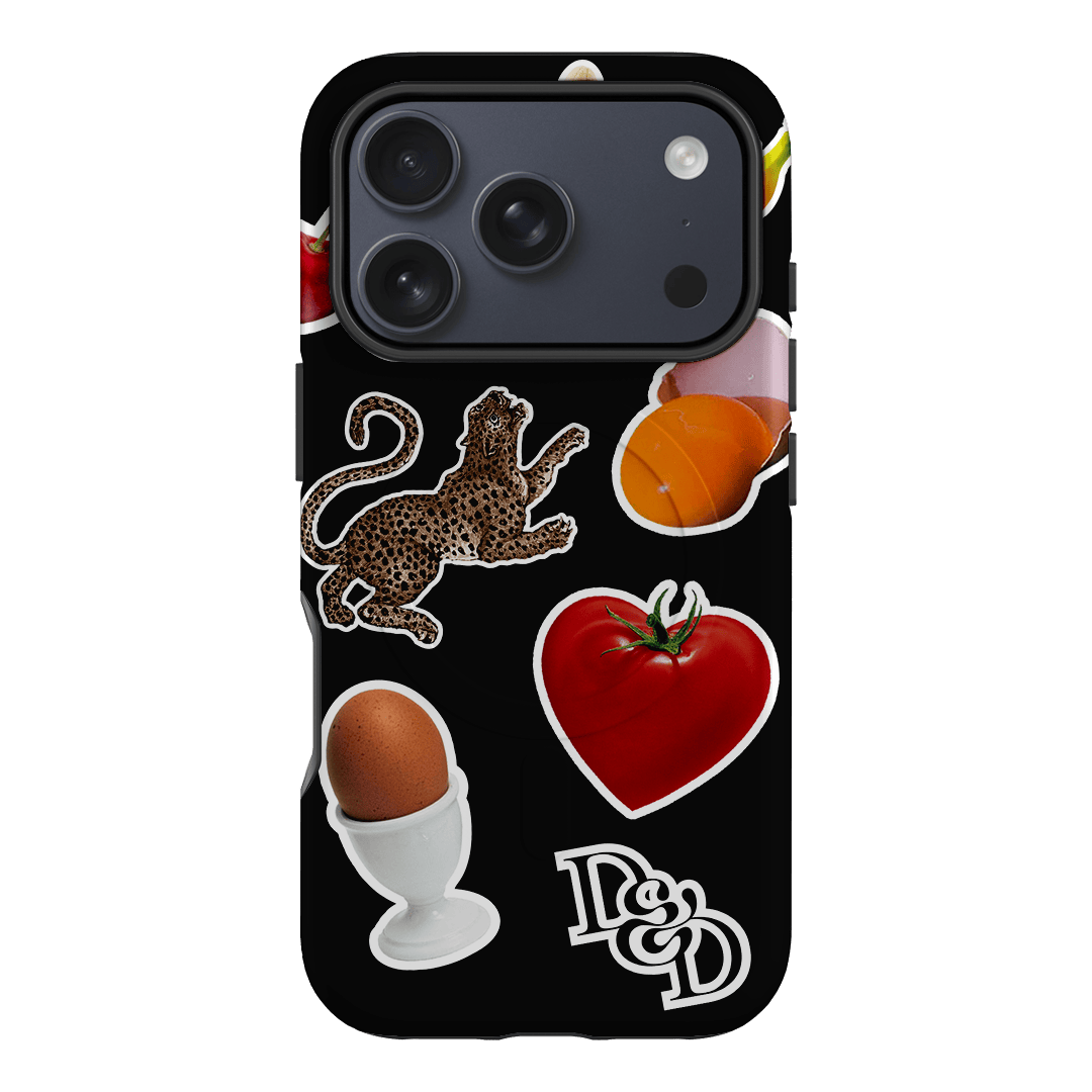 Sunday Stickers Black Printed Phone Cases iPhone 17 Pro / Armoured MagSafe by Desmond & Dempsey - The Dairy