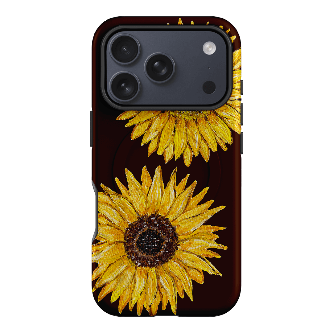 Sunflower Brown Printed Phone Cases iPhone 17 Pro / Armoured MagSafe by BG. Studio - The Dairy
