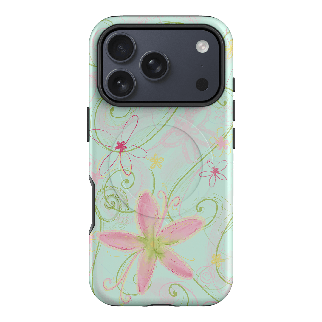 Swirl Blue Printed Phone Cases iPhone 17 Pro / Armoured MagSafe by Kayla Carr - The Dairy