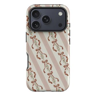 Bow Stripe Printed Phone Cases iPhone 17 Pro / Armoured by Veronica Tucker - The Dairy