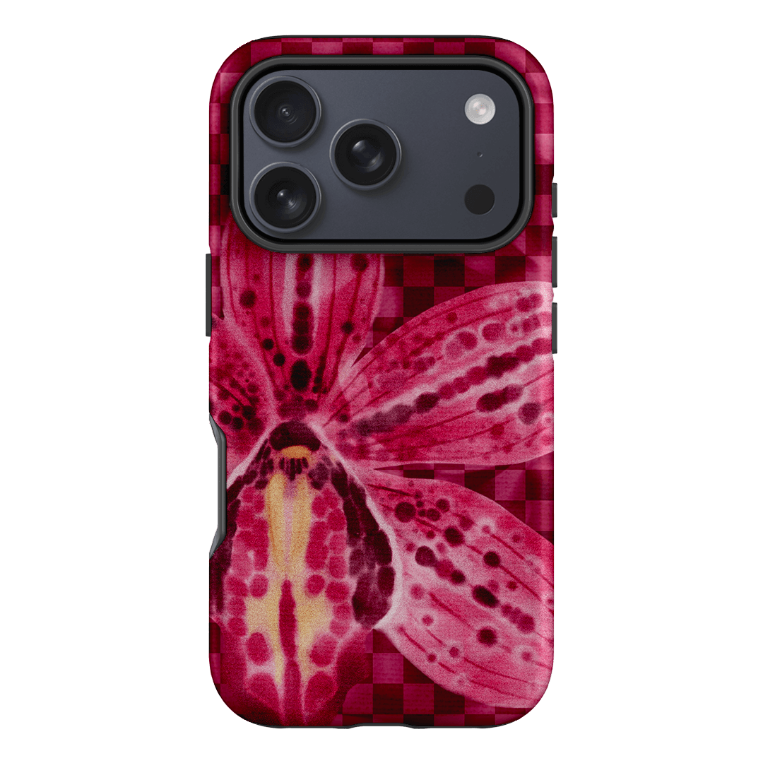 Check Orchid Printed Phone Cases iPhone 17 Pro / Armoured by Sally Hungerford - The Dairy