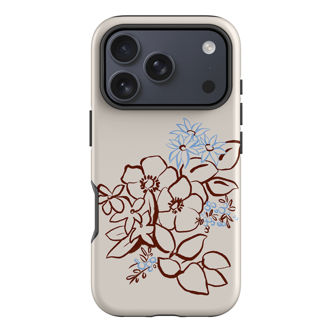 Cream Posy Printed Phone Cases iPhone 17 Pro / Armoured by Typoflora - The Dairy