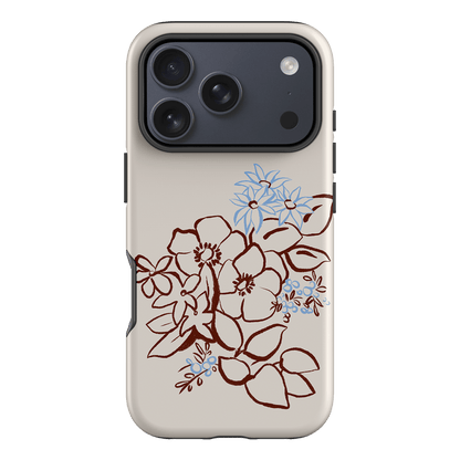 Cream Posy Printed Phone Cases iPhone 17 Pro / Armoured by Typoflora - The Dairy