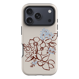 Cream Posy Printed Phone Cases iPhone 17 Pro / Armoured by Typoflora - The Dairy