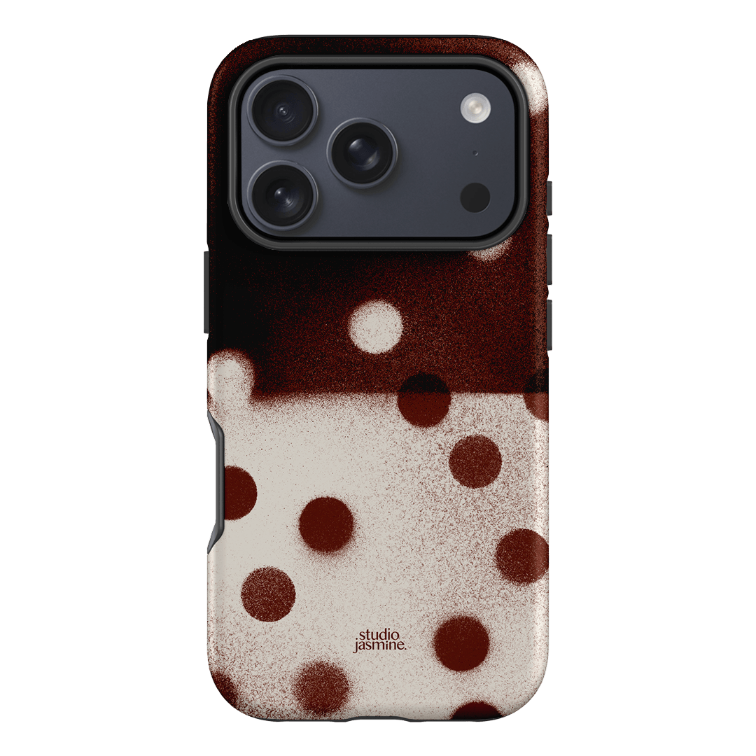 Espresso Polka Dot Printed Phone Cases iPhone 17 Pro / Armoured by Jasmine Dowling - The Dairy