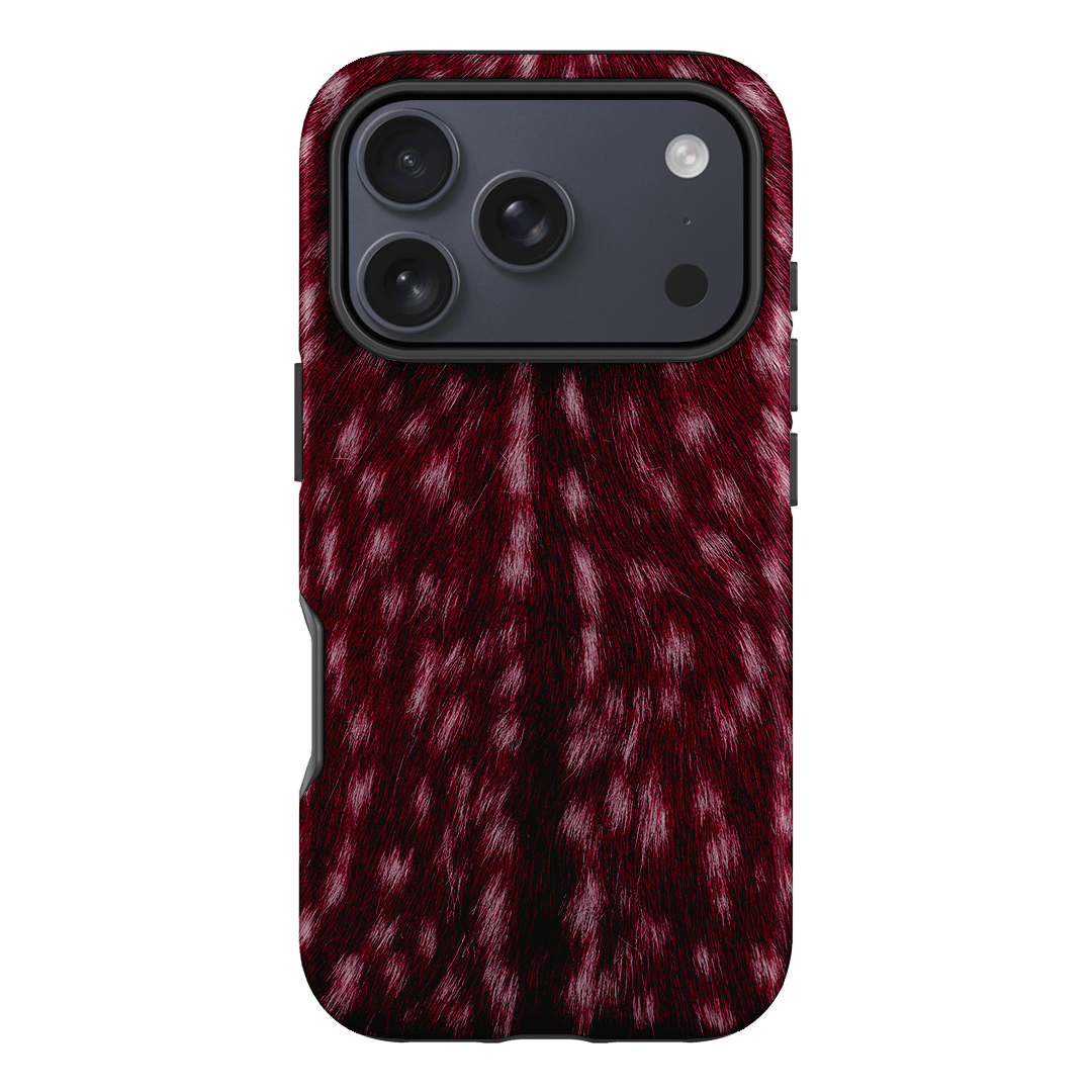 Fawn Burgundy Printed Phone Cases iPhone 17 Pro / Armoured by The Dairy - The Dairy