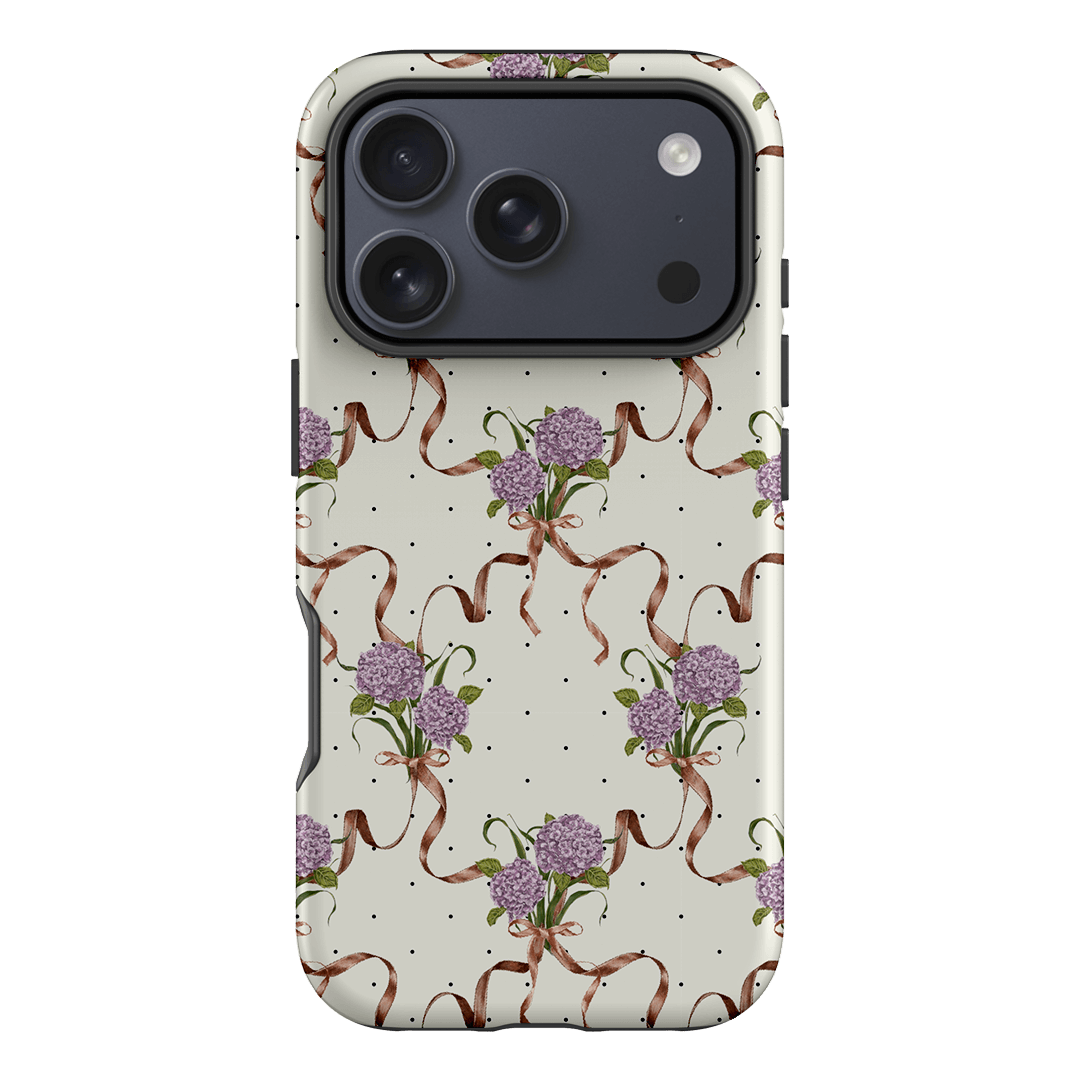 Hydrangea Ribbon Printed Phone Cases iPhone 17 Pro / Armoured by Veronica Tucker - The Dairy