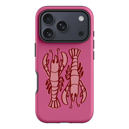 Lobster Love Pink Printed Phone Cases iPhone 17 Pro / Armoured by The Dairy - The Dairy