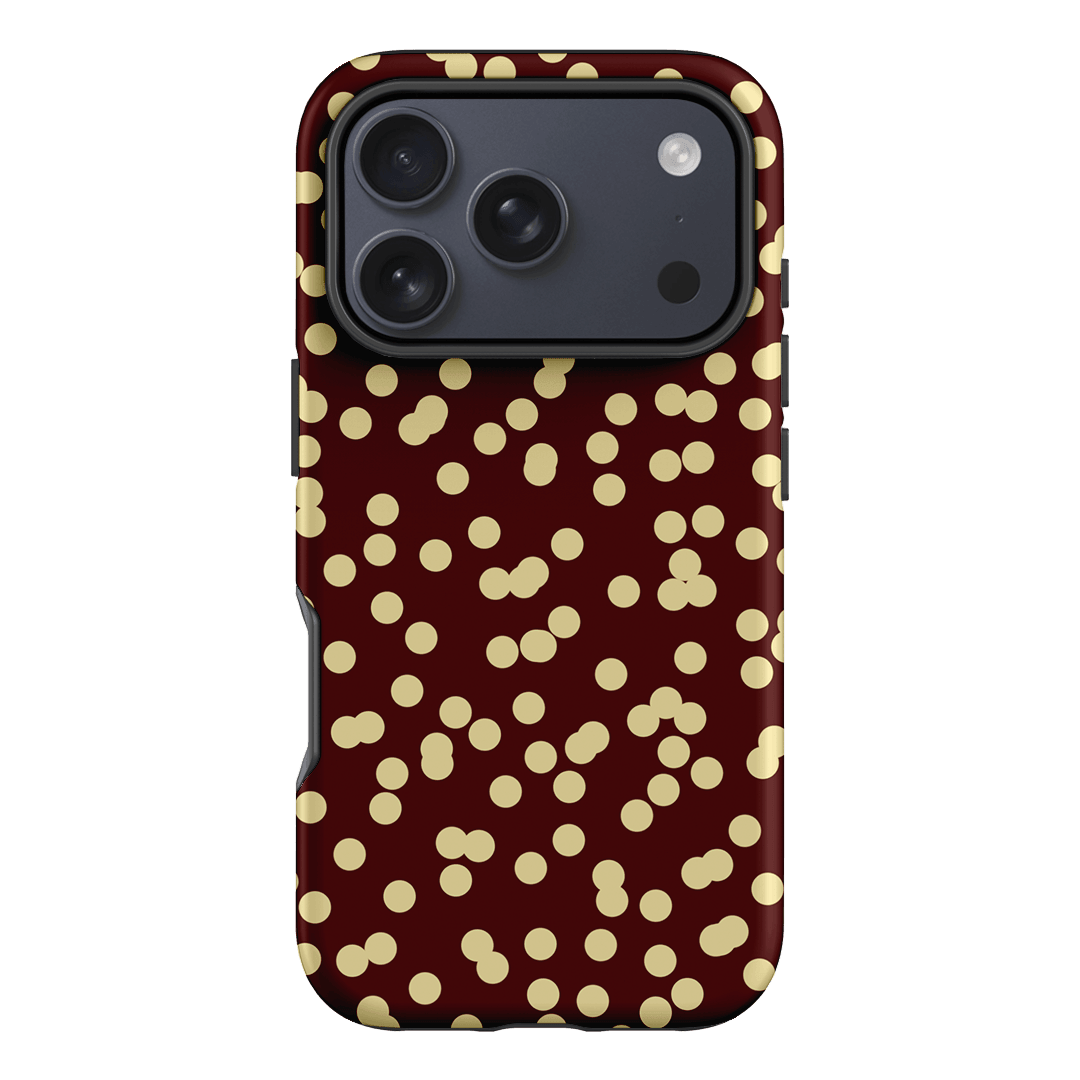 Mini Confetti Burgundy Butter Printed Phone Cases iPhone 17 Pro / Armoured by Veronica Tucker - The Dairy