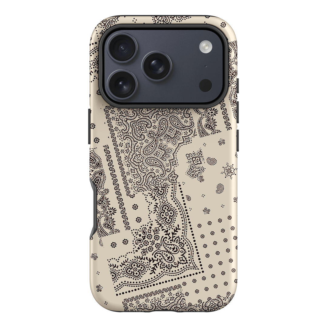Paisley Ecru Printed Phone Cases iPhone 17 Pro / Armoured by The Dairy - The Dairy