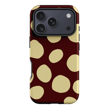 Pebbles Burgundy Butter Printed Phone Cases iPhone 17 Pro / Armoured by Veronica Tucker - The Dairy
