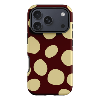 Pebbles Burgundy Butter Printed Phone Cases iPhone 17 Pro / Armoured by Veronica Tucker - The Dairy