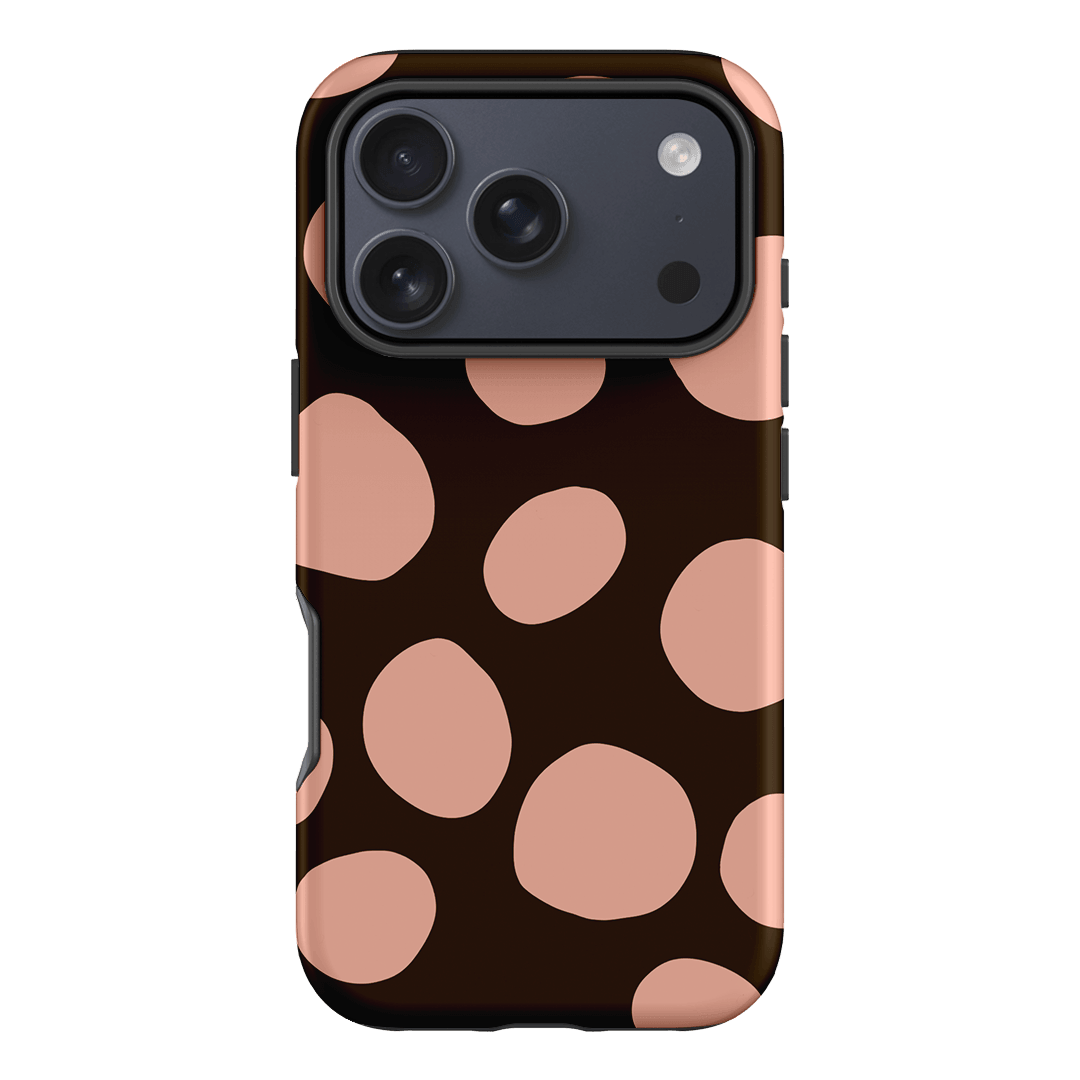 Pebbles Chocolate Pink Printed Phone Cases iPhone 17 Pro / Armoured by Veronica Tucker - The Dairy