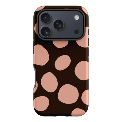 Pebbles Chocolate Pink Printed Phone Cases iPhone 17 Pro / Armoured by Veronica Tucker - The Dairy