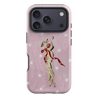 Pink Bow Hound Printed Phone Cases iPhone 17 Pro / Armoured by Lisa Hu - The Dairy