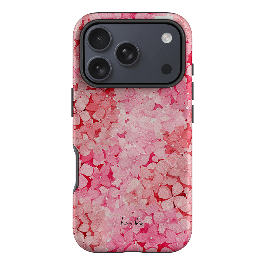 Hydrangea Pink Printed Phone Cases iPhone 17 Pro / Armoured by Kerrie Hess - The Dairy
