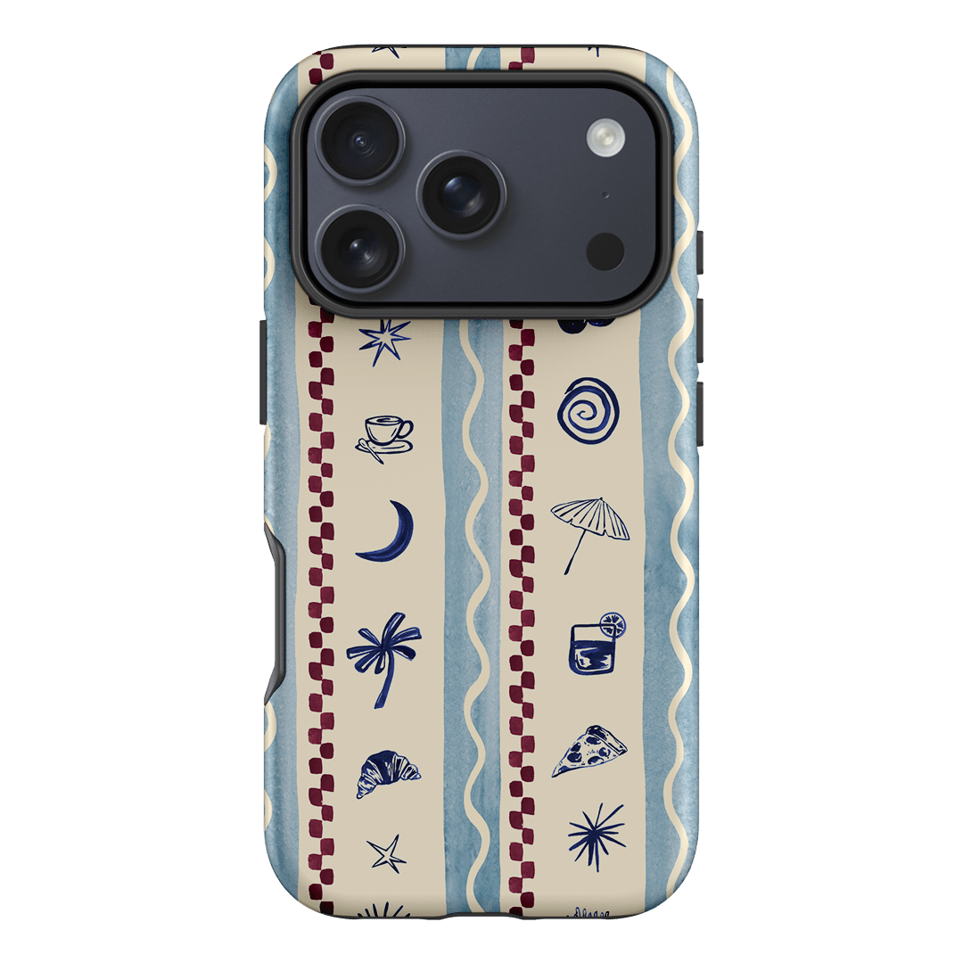 Summer Snacks Blue Printed Phone Cases iPhone 17 Pro / Armoured by Charlie Taylor - The Dairy