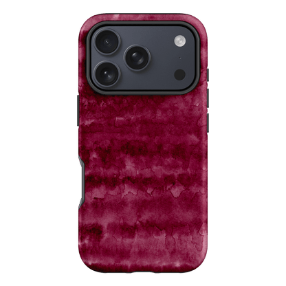 Watercolour Stripes Burgundy Printed Phone Cases iPhone 17 Pro / Armoured by The Dairy - The Dairy
