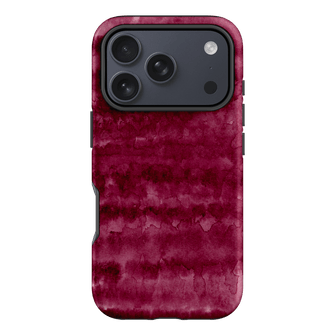 Watercolour Stripes Burgundy Printed Phone Cases iPhone 17 Pro / Armoured by The Dairy - The Dairy