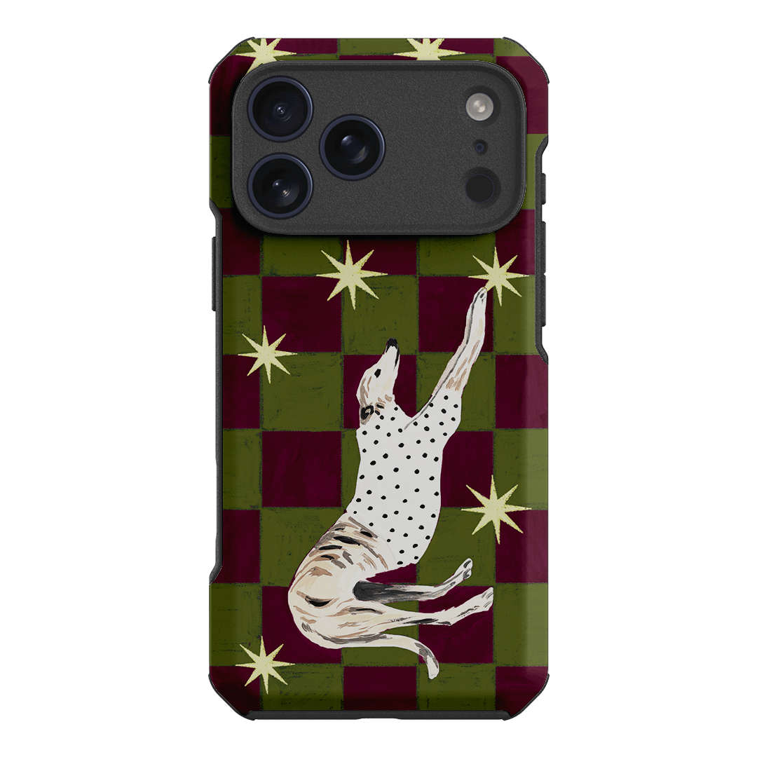 Check Greyhound Green Printed Phone Cases iPhone 18 Pro Max / Toughie by Lisa Hu - The Dairy