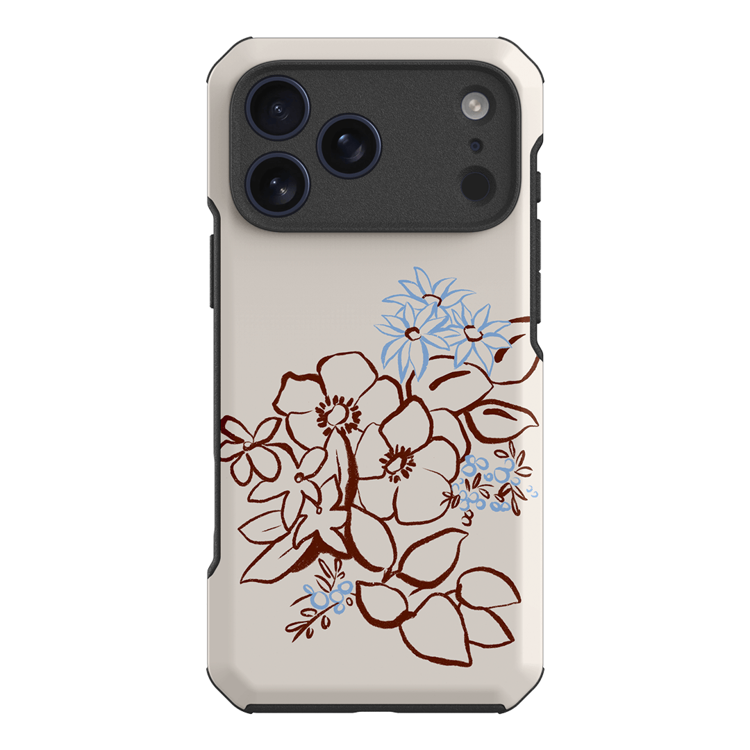 Cream Posy Printed Phone Cases iPhone 18 Pro Max / Toughie by Typoflora - The Dairy