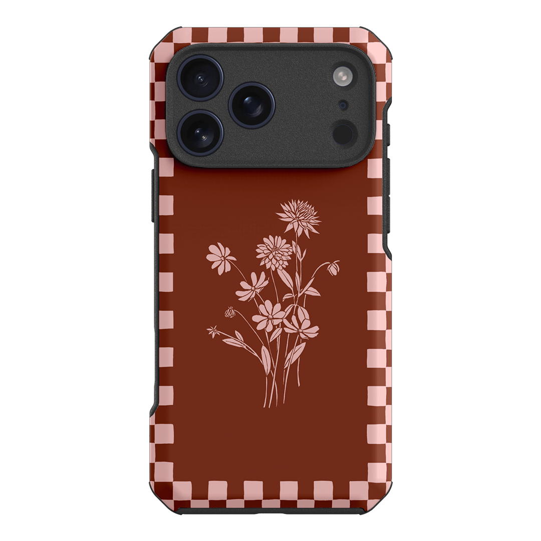 Dahlia Check Printed Phone Cases iPhone 18 Pro Max / Toughie by Typoflora - The Dairy