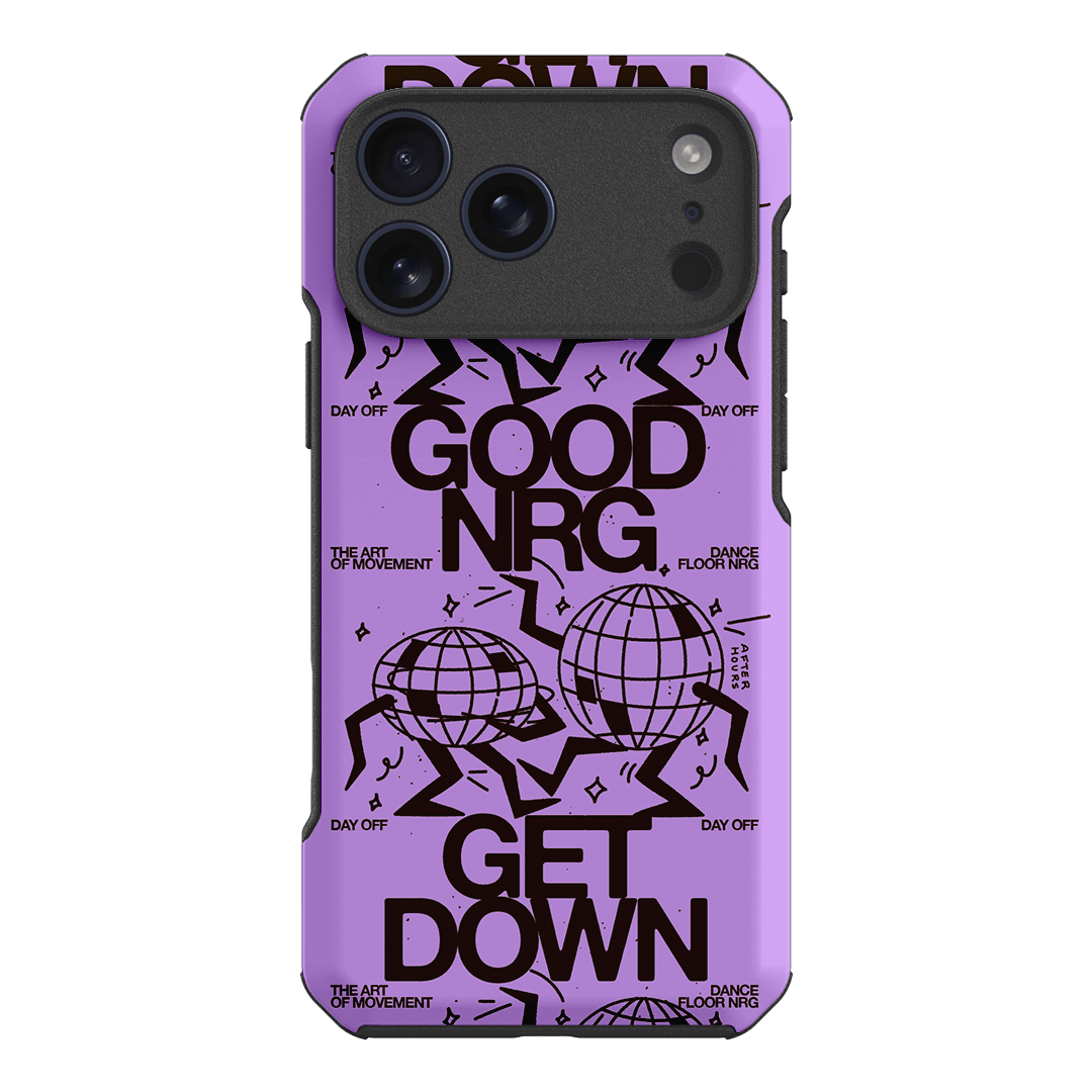 Good Energy in Purple Printed Phone Cases iPhone 18 Pro Max / Toughie by After Hours - The Dairy