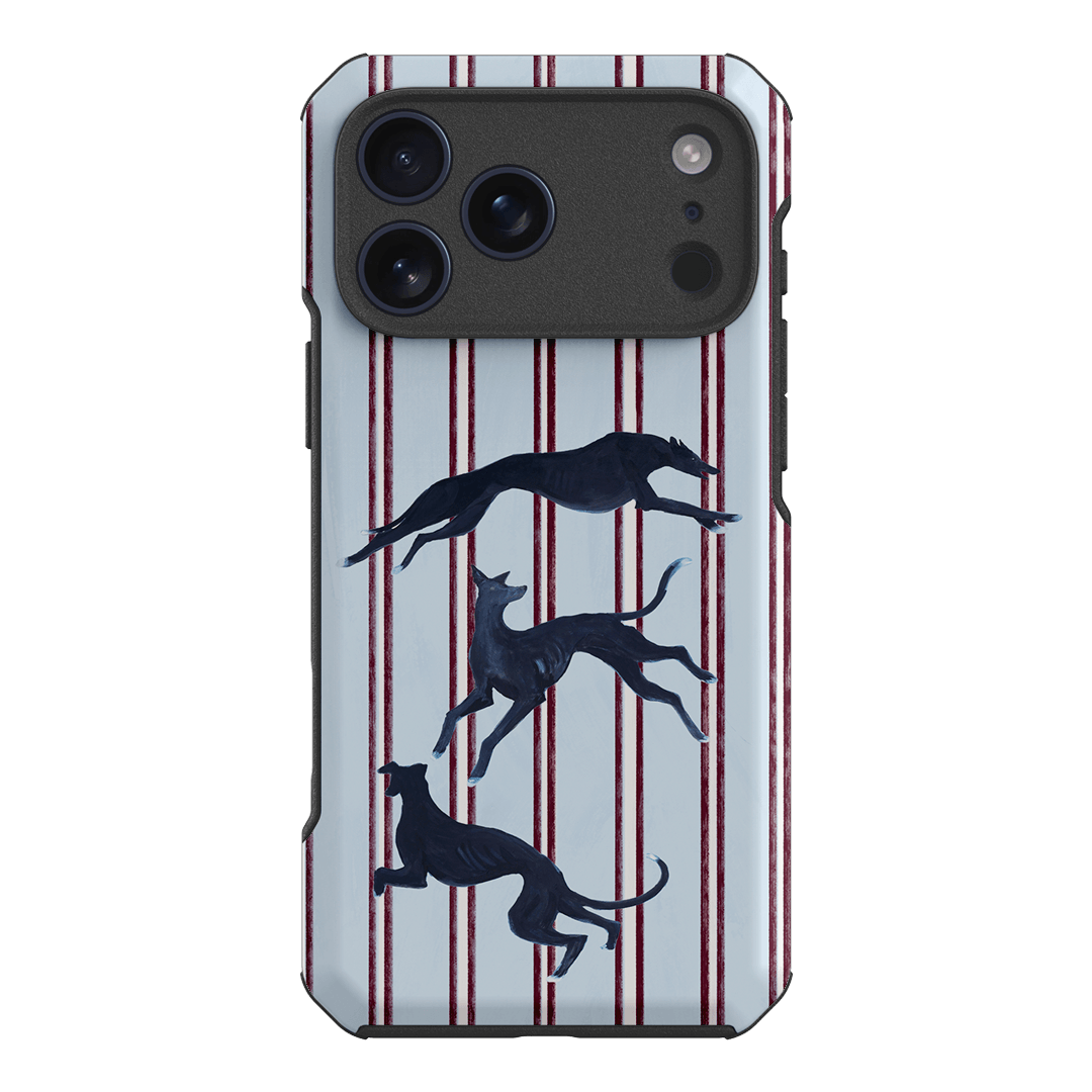 Stripey Hounds Printed Phone Cases iPhone 18 Pro Max / Toughie by Lisa Hu - The Dairy