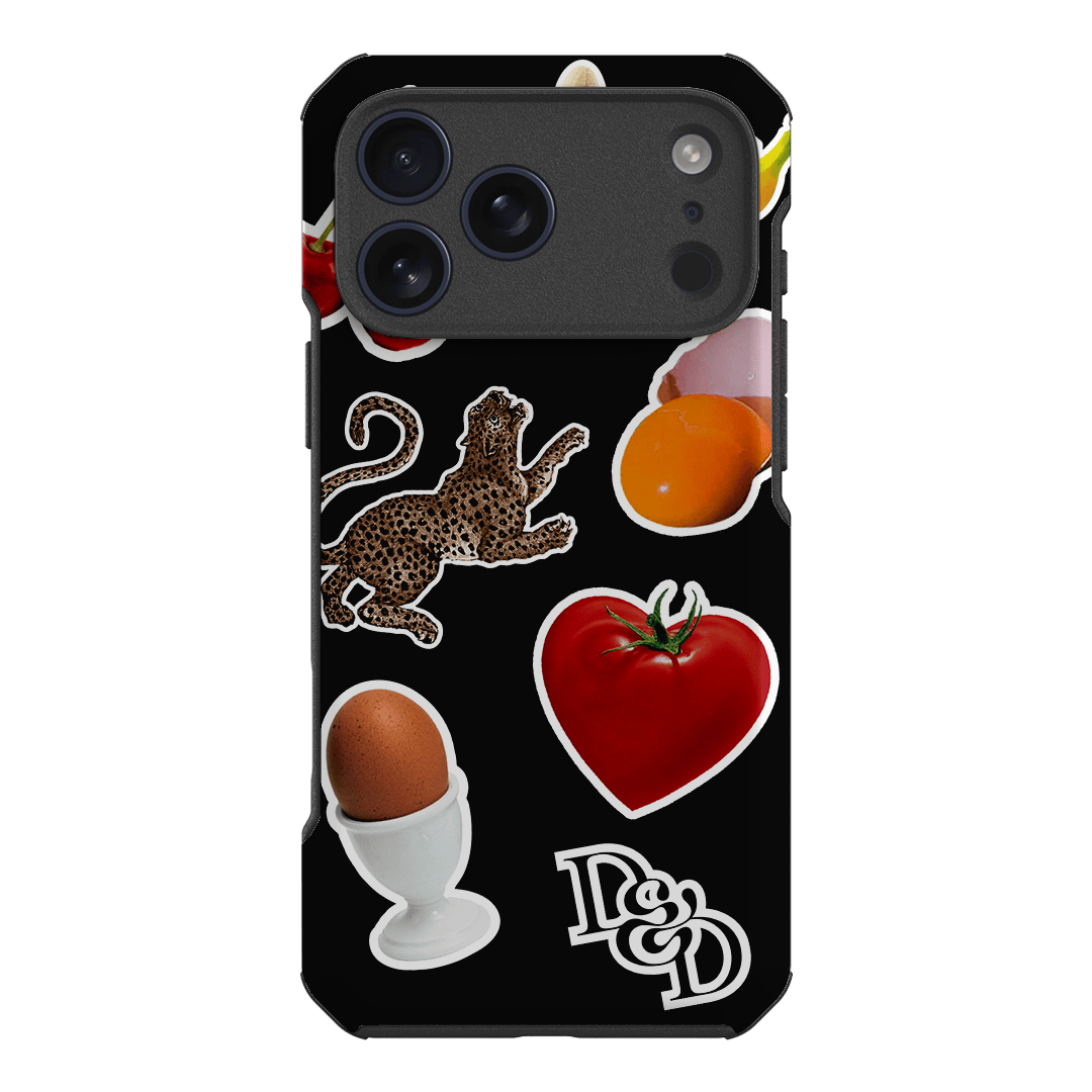 Sunday Stickers Black Printed Phone Cases iPhone 18 Pro Max / Toughie by Desmond & Dempsey - The Dairy