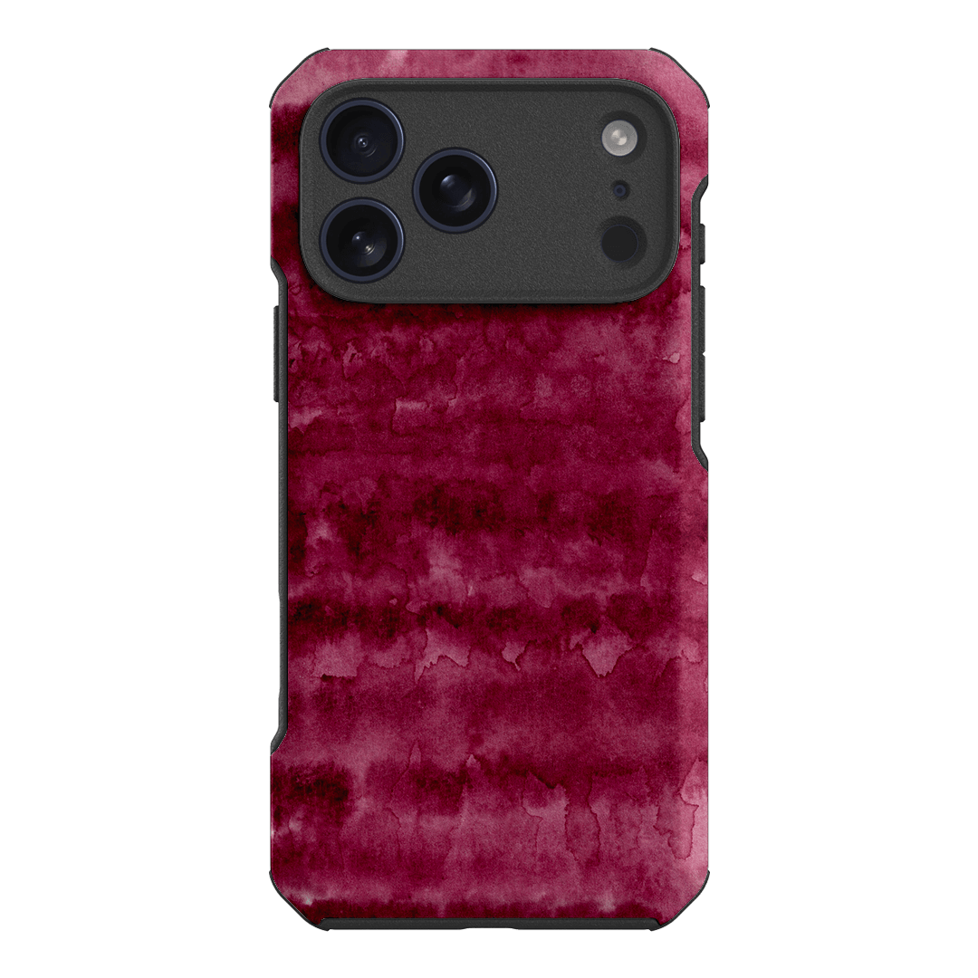 Watercolour Stripes Burgundy Printed Phone Cases iPhone 18 Pro Max / Toughie by The Dairy - The Dairy